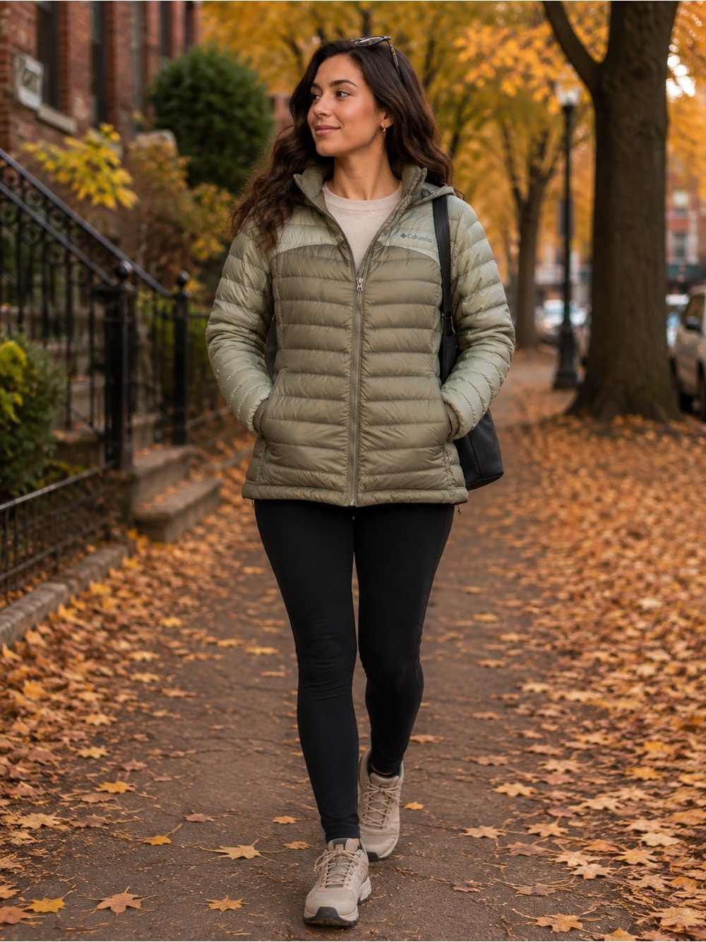 Columbia Women's 2 tone olive, Sage Green Puffer Jacket
